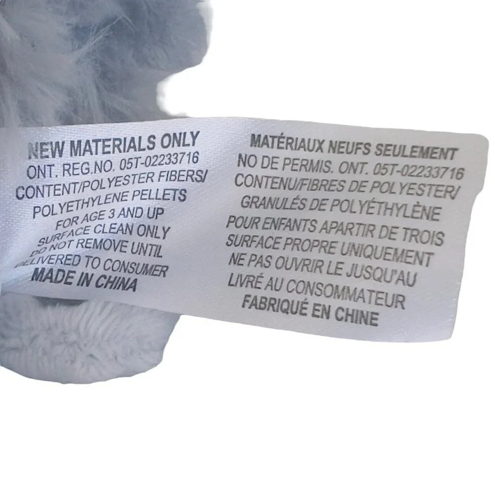 Fiesta Pom Pals 4.5” Plush Gray Beanie Ricky Hippo Big Green Eyes‎ Stuffed Toy
